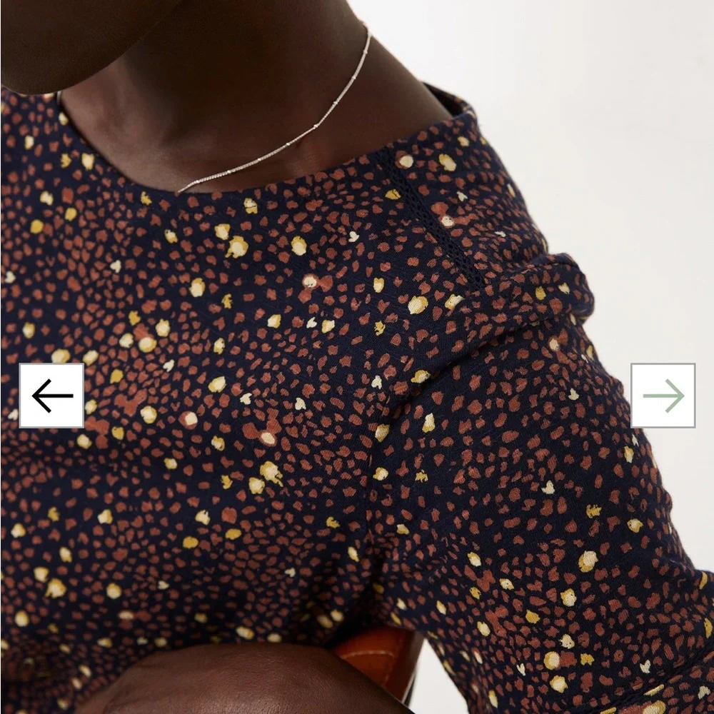 Fat Face Simone Dot Jersey Dress 12L - Picture 3 of 7